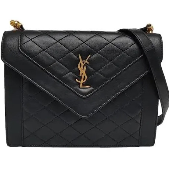 Yves Saint Laurent Handbags - Saint Laurent Gaby Black Quilted Leather Shoulder Bag